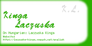 kinga laczuska business card